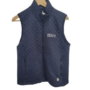 NWT Marine Layer Navy Heather Quilted Lightweight Vest Large